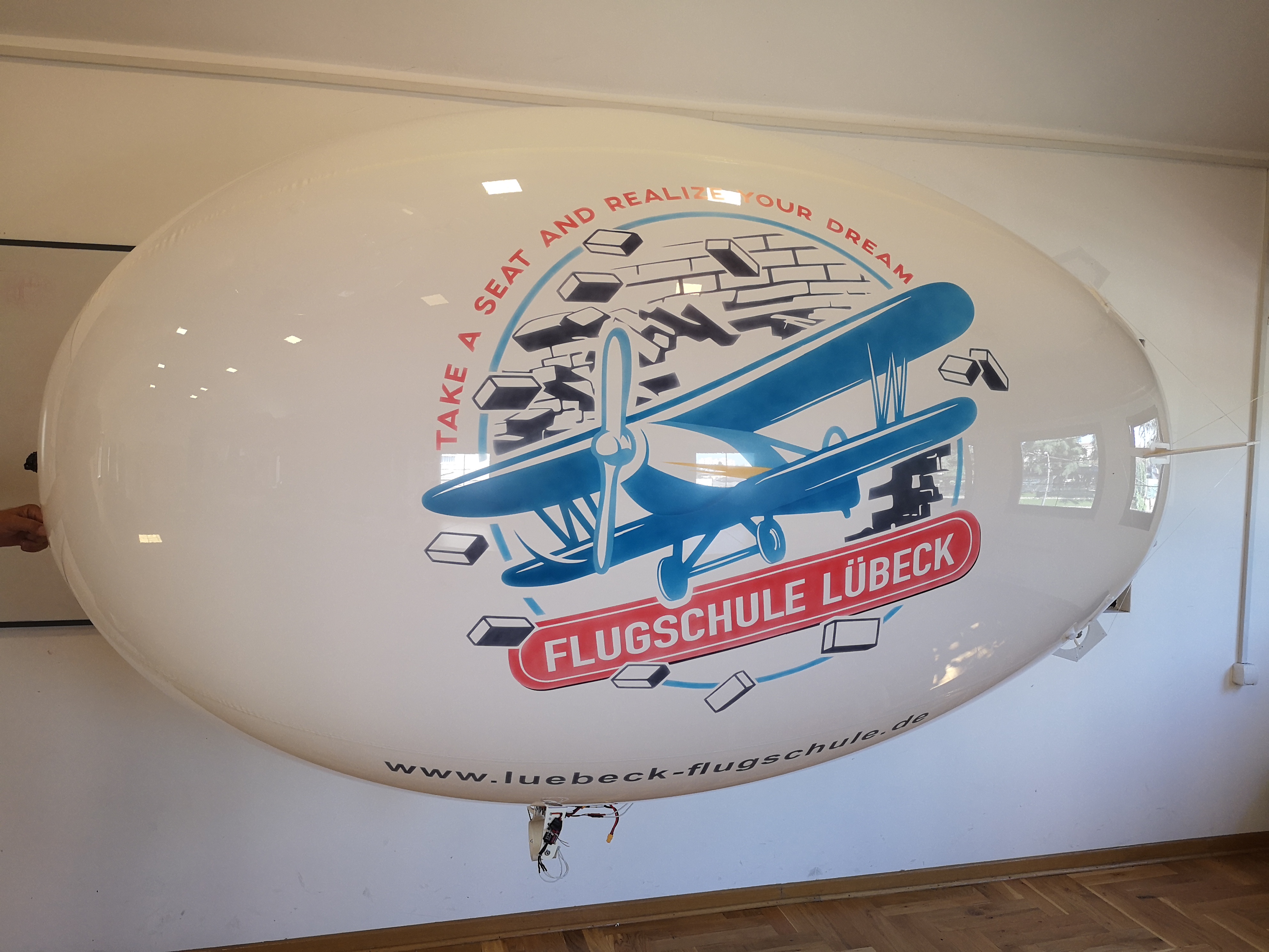 2 m indoor RC Blimp with awesome logo